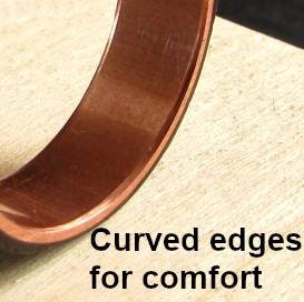 Copper and fumed eucalyptus wood ring for men, dark wooden wedding band, 5 year anniversary ring for husband, Mens alternative wedding band