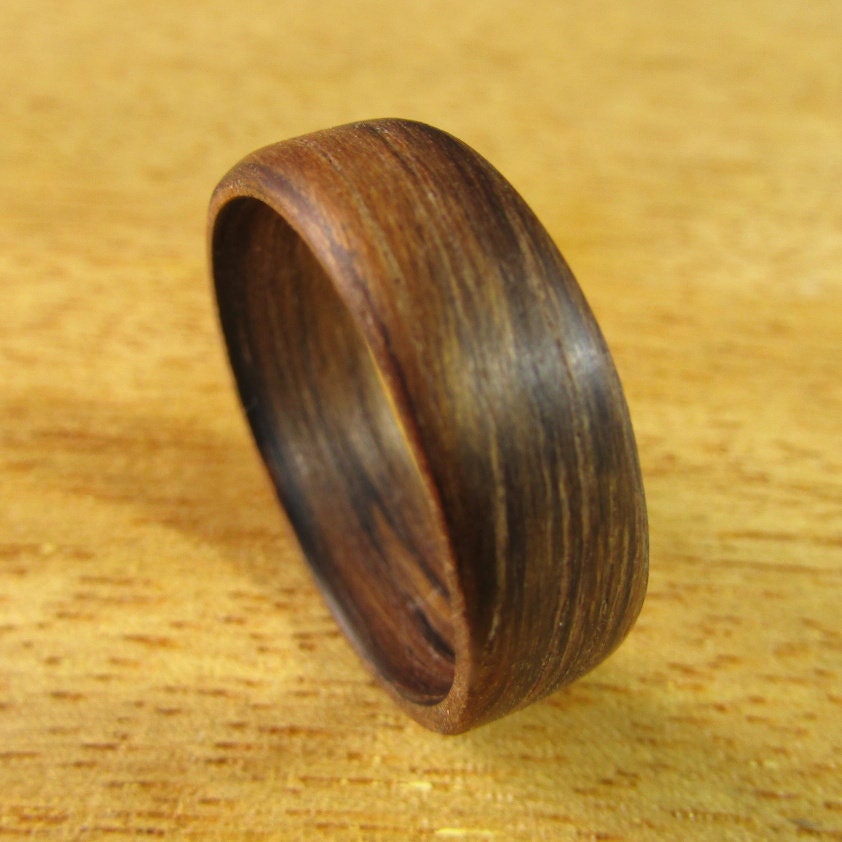 English oak ring, Rustic wooden ring for husband, all wood wedding band, lightweight bentwood ring mens, 5 year anniversary gift for him