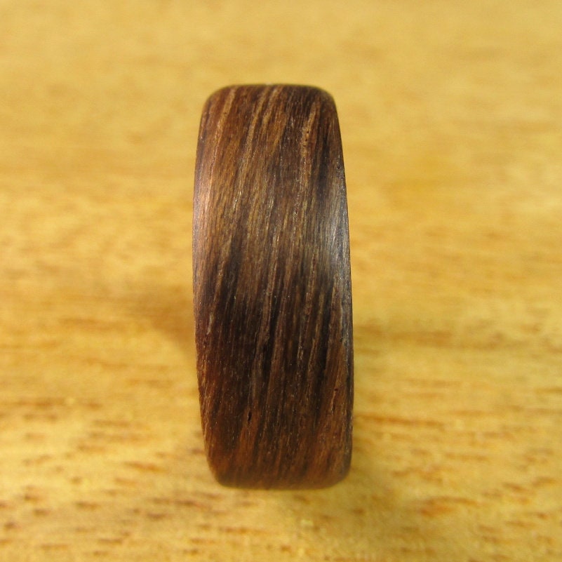English oak ring, Rustic wooden ring for husband, all wood wedding band, lightweight bentwood ring mens, 5 year anniversary gift for him