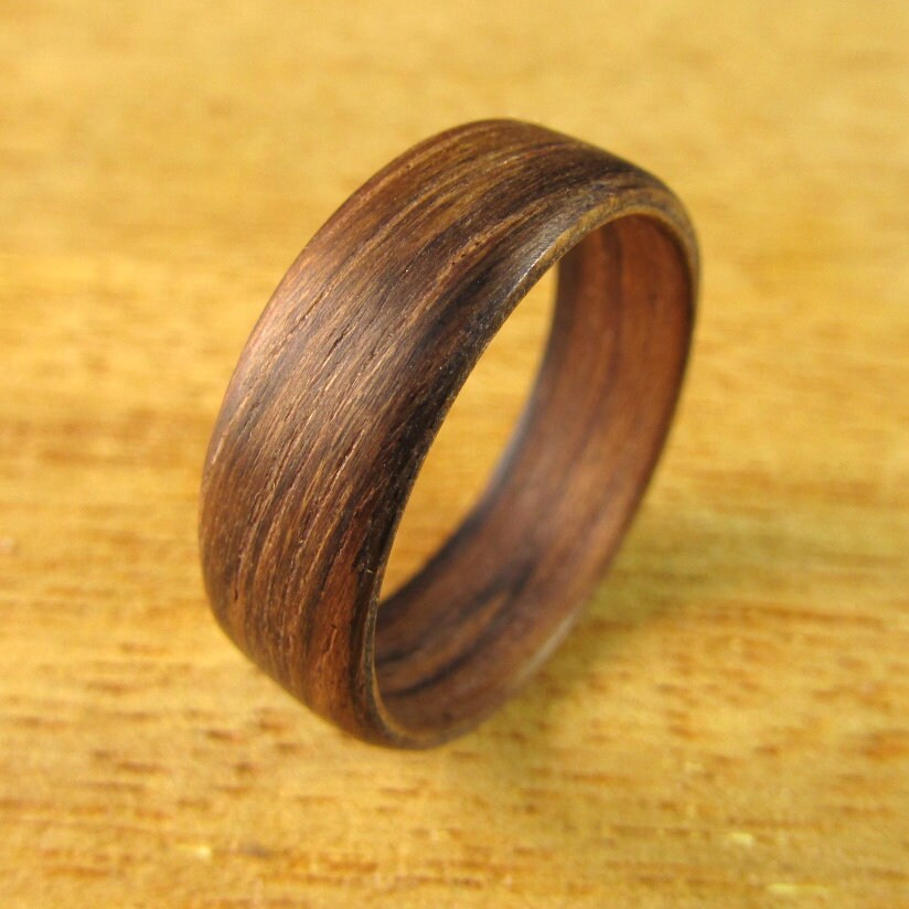 English oak ring, Rustic wooden ring for husband, all wood wedding band, lightweight bentwood ring mens, 5 year anniversary gift for him