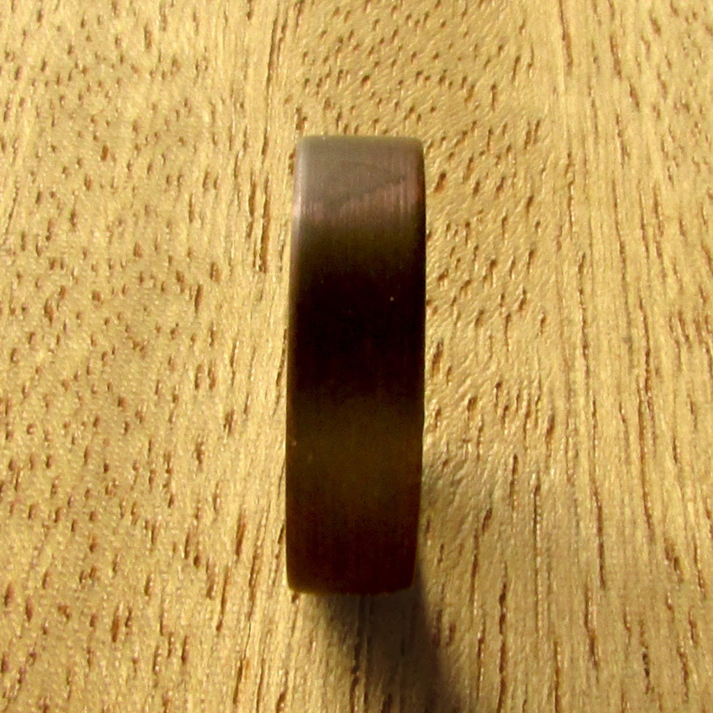 Dark copper wedding ring for men, mens alternative wedding band pure copper, 7th wedding anniversary gift for him, Dark patina copper band