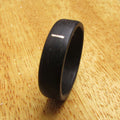 14k gold and wood wedding ring, Alternative mens wedding band, Matte black wooden bands for men and women, Dark eucalyptus wood goth style