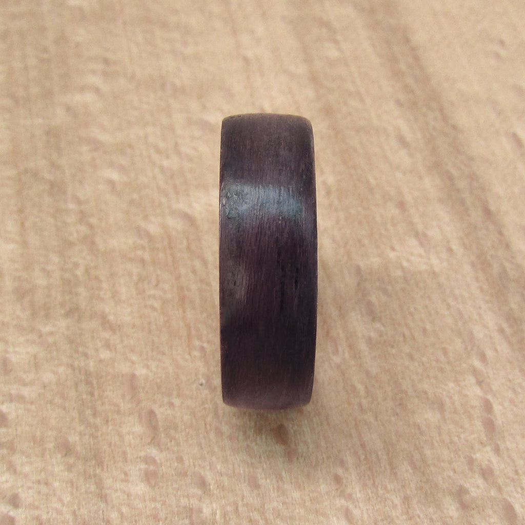 Purpleheart wooden wedding band, Copper and wood wedding ring, 5 year anniversary gift for wife, women's alternative wedding rings, handmade