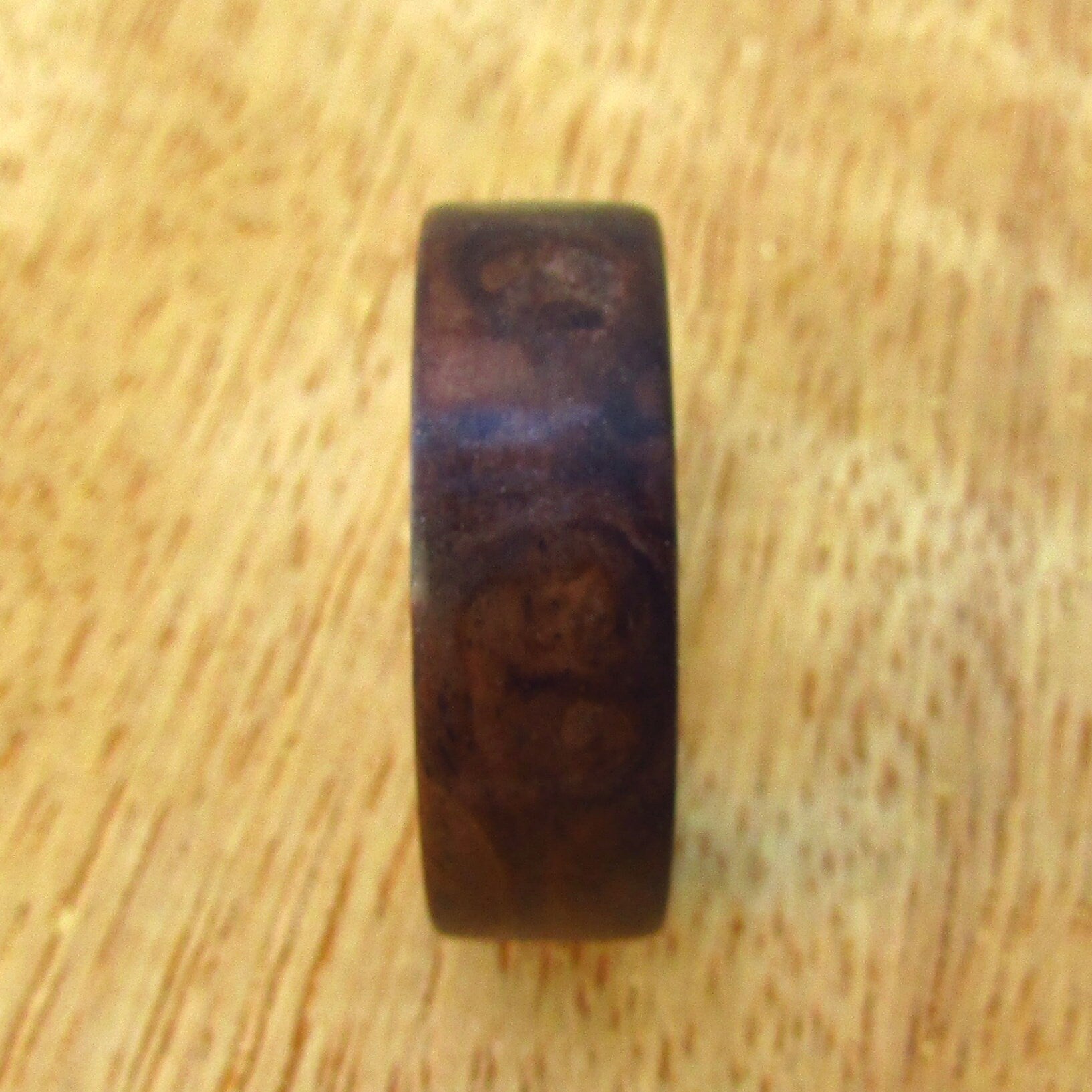 Walnut burl all wood wedding band, 5 Year anniversary gift for husband, Perfect wooden gift for nature lovers, Rustic boho wedding style