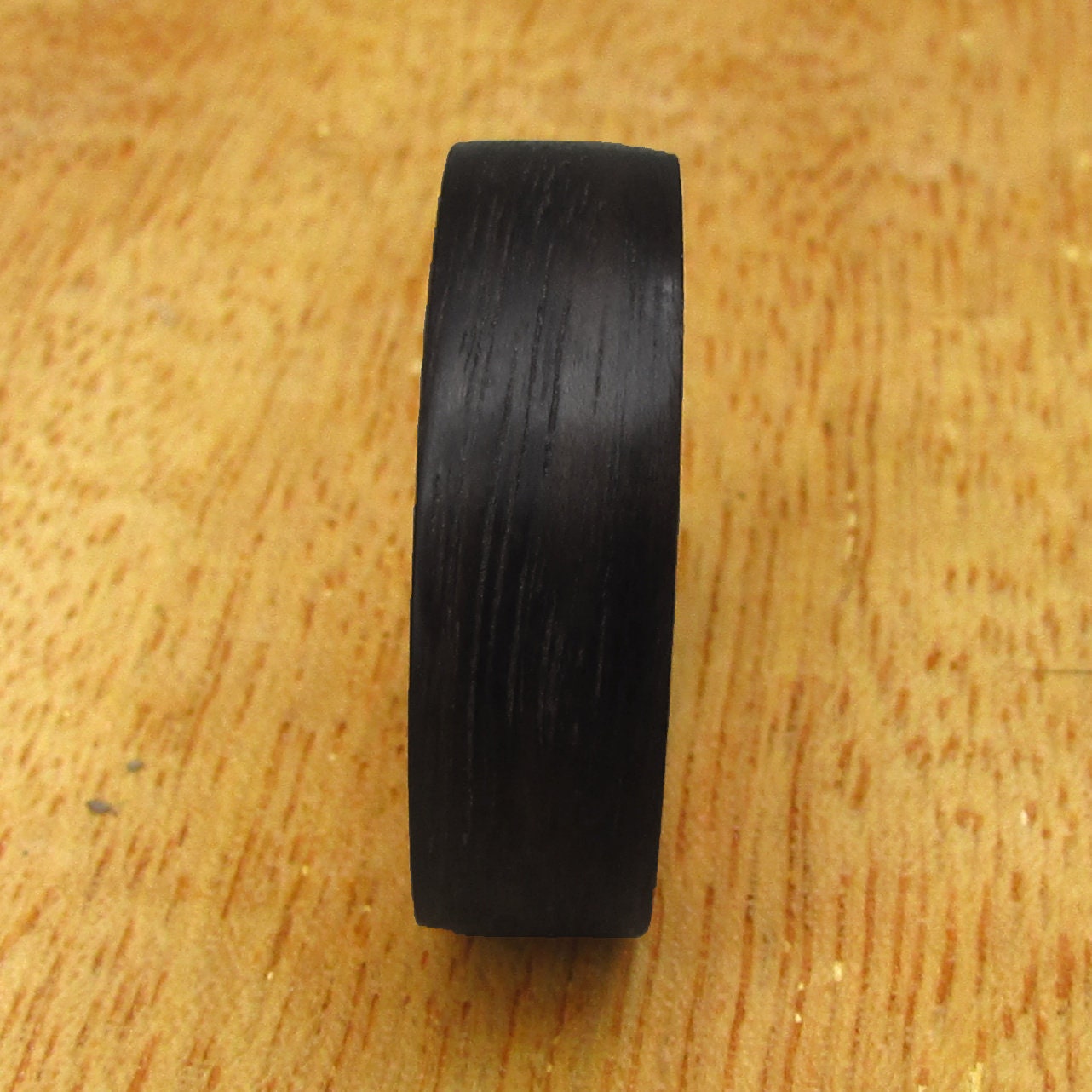 Copper and fumed eucalyptus wood ring for men, dark wooden wedding band, 5 year anniversary ring for husband, Mens alternative wedding band