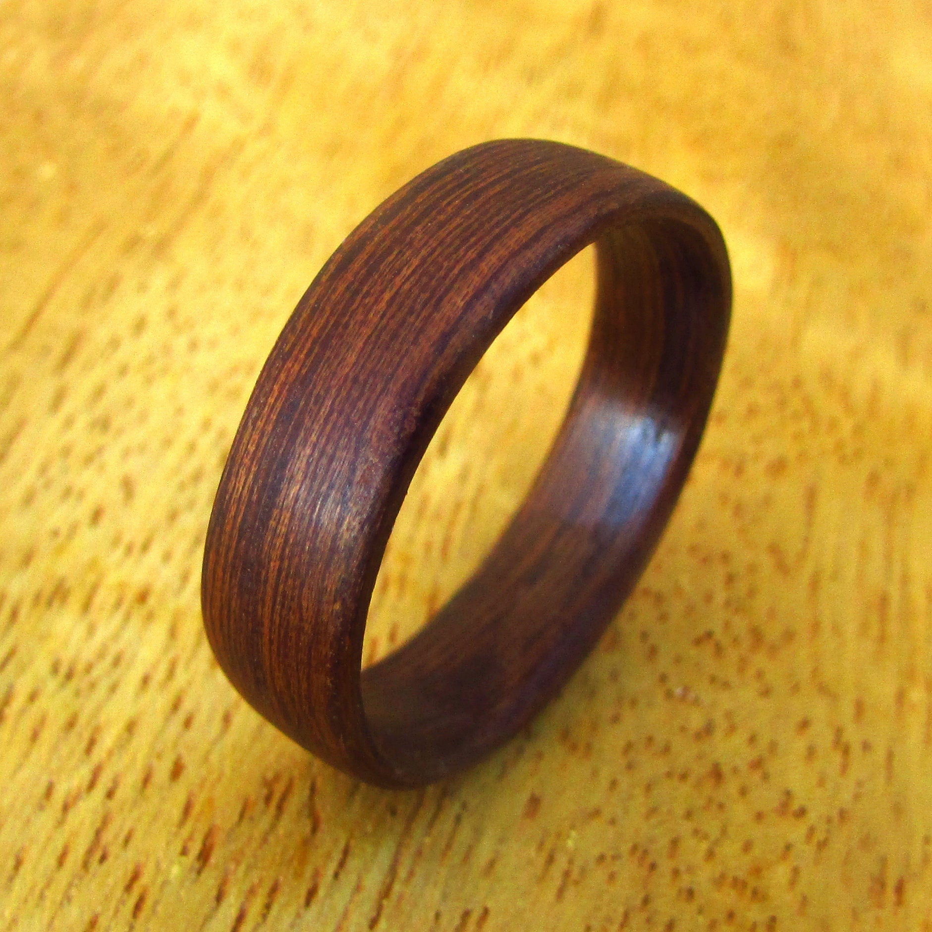 Sapele wood wedding ring, bentwood ring, wooden wedding band, bentwood ring, lightweight red brown ring for men, alternative wedding rings