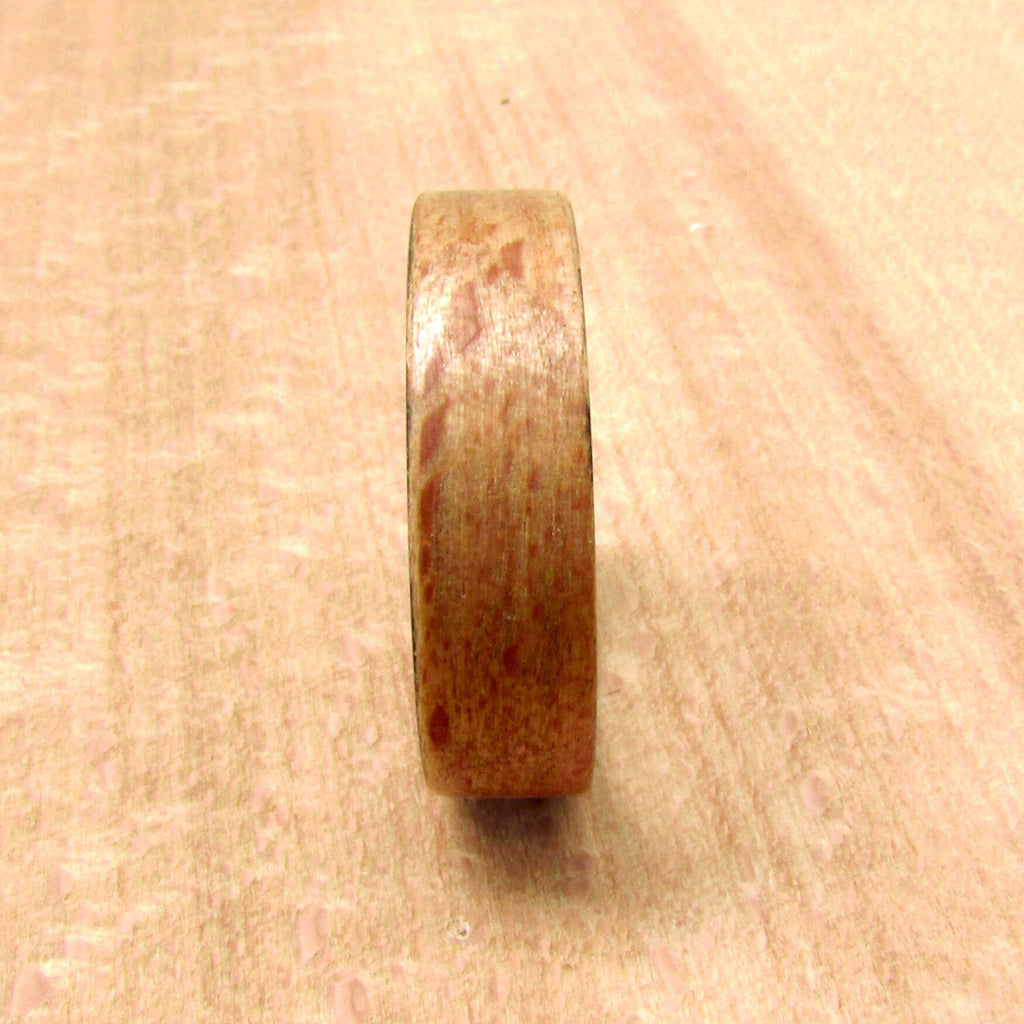 Ebony wood and beech wood bentwood ring, all wooden wedding ring for him, 5 year anniversary gift for husband, size  0-16 mens jewelry